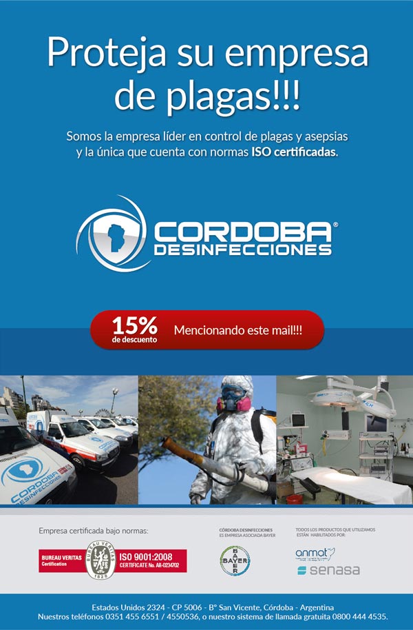 Proteja su empresa de Plagas - Córdoba Desinfecciones